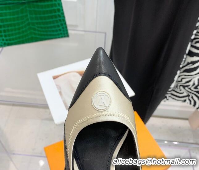 Stylish Louis Vuitton Archlight Slingback Pumps 5.5cm in Satin and Leather 021719 Apricot