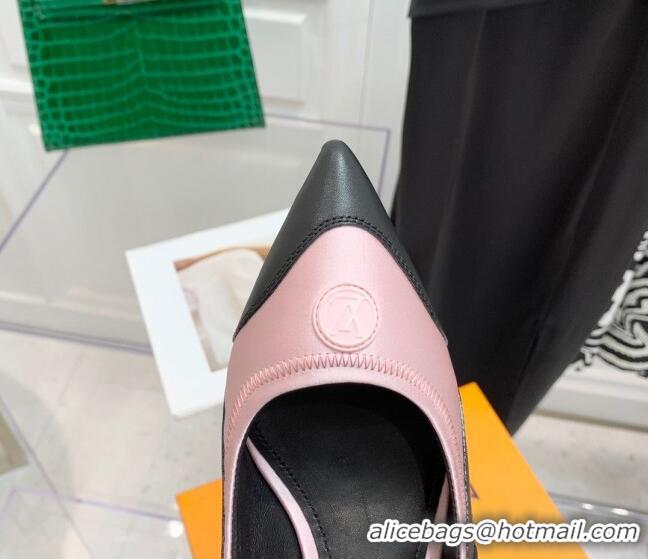 Cheap Price Louis Vuitton Archlight Slingback Pumps 5.5cm in Satin and Leather Light Pink 021723