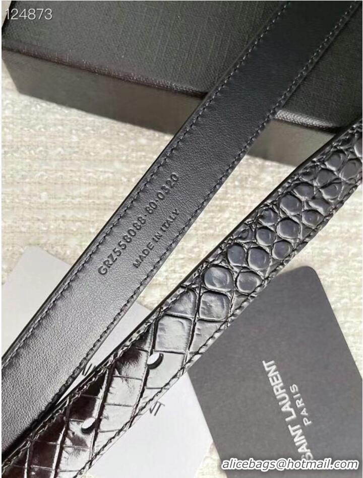 Cheapest YSL calf leather 20MM BELT SL1463