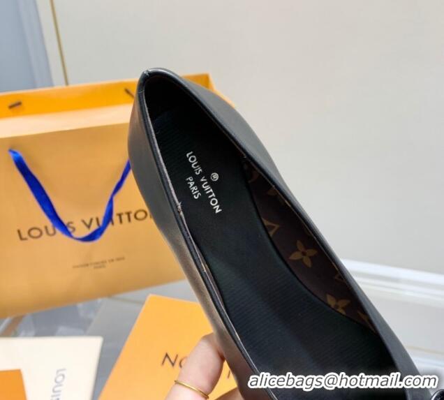 Good Product Louis Vuitton Popi Flat Ballerinas Black Leather 021944