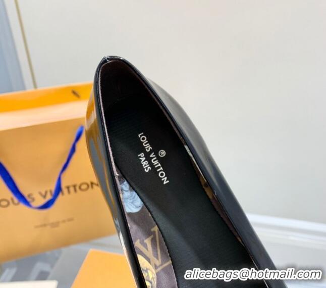 Fashion Luxury Louis Vuitton Popi Patent Flat Ballerinas Black/Monogram Canvas 021945