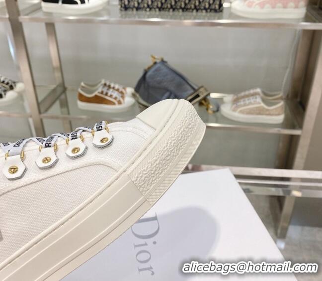 Popular Style Dior Walk'n'Dior Canvas Sneakers White S06W 021904