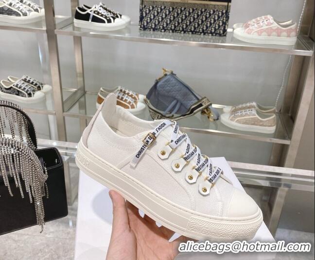 Popular Style Dior Walk'n'Dior Canvas Sneakers White S06W 021904