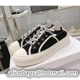 Popular Style Dior Walk'n'Dior Canvas Sneakers Black S06W 021905