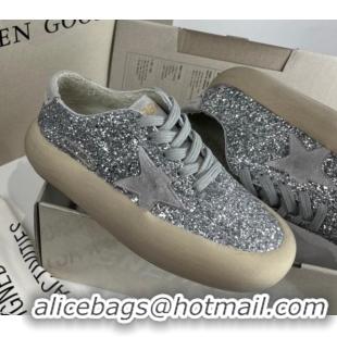 Cheap Golden Goose GGDB Space-Star Sneakers in Silver Glitter 030401