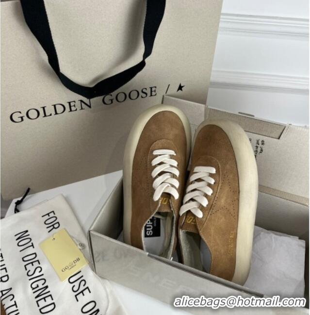 Good Quality Golden Goose GGDB Space-Star Sneakers in Tobacco-Colored Suede 030405