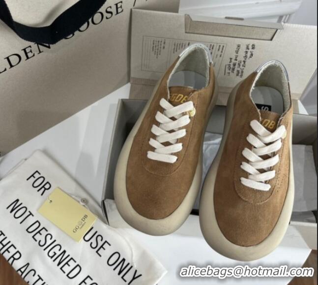 Good Quality Golden Goose GGDB Space-Star Sneakers in Tobacco-Colored Suede 030405