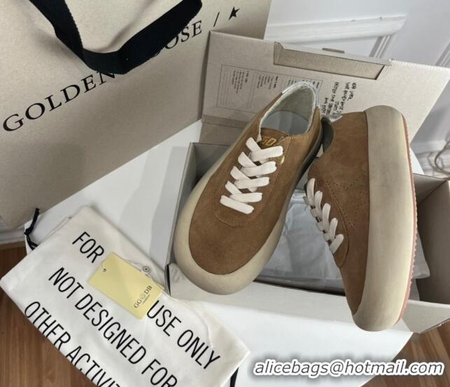 Good Quality Golden Goose GGDB Space-Star Sneakers in Tobacco-Colored Suede 030405