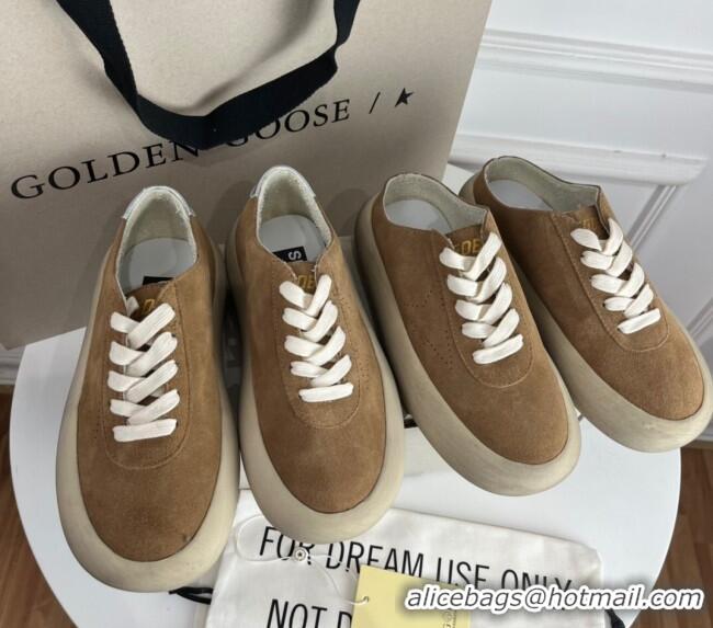 Good Quality Golden Goose GGDB Space-Star Sneakers in Tobacco-Colored Suede 030405