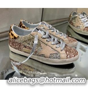 AAAAA Golden Goose GGDB Super-Star Sneakers in Multicolor Glitter with Star 030409