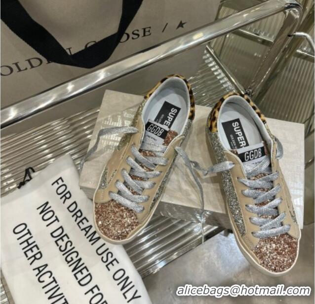 AAAAA Golden Goose GGDB Super-Star Sneakers in Multicolor Glitter with Star 030409