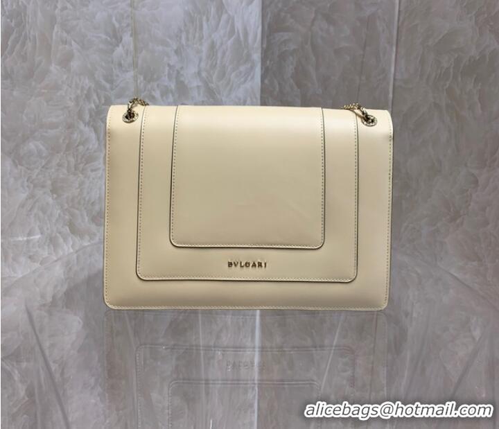 Good Product Bvlgari Serpenti Forever leather small crossbody bag 35106 Cream