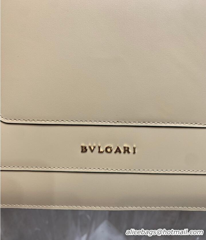 Good Product Bvlgari Serpenti Forever leather small crossbody bag 35106 Cream