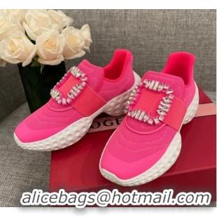 Pretty Style Roger Vivier Crystal Buckle Sneakers 022102 Pink