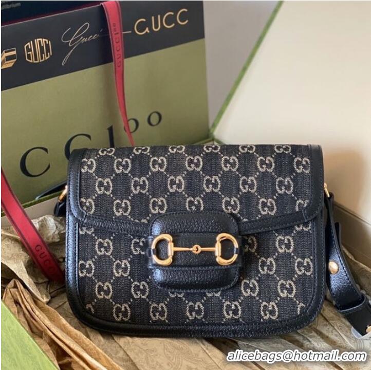 Best Quality Gucci Horsebit 1955 shoulder bag 602204 Black