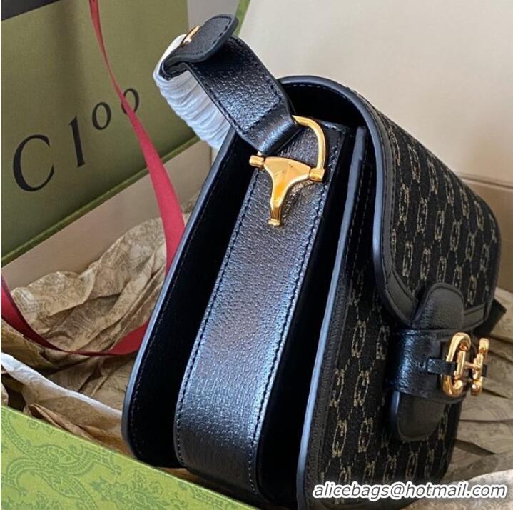 Best Quality Gucci Horsebit 1955 shoulder bag 602204 Black