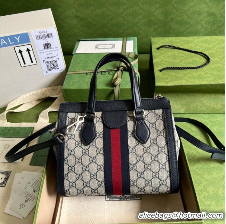 Shop Famous Brand Gucci Ophidia small GG tote bag 547551 Blue