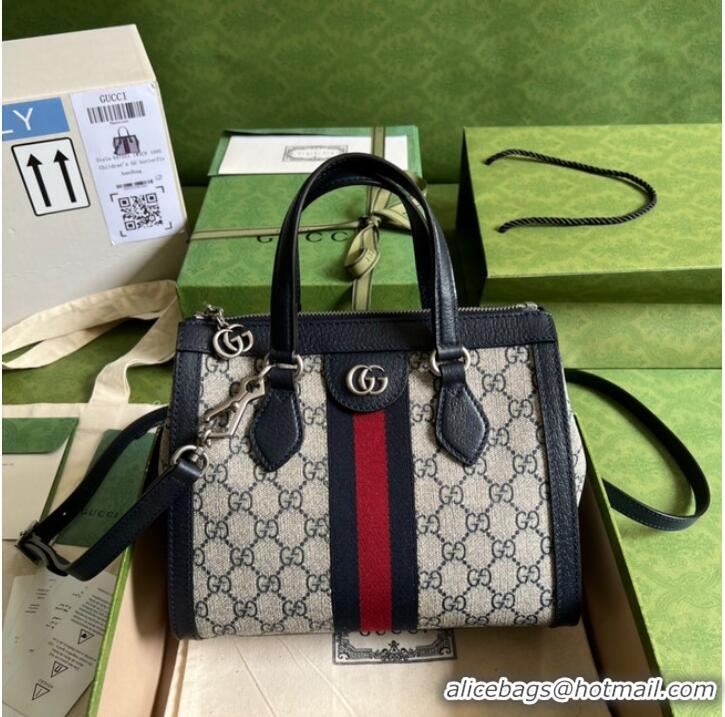 Shop Famous Brand Gucci Ophidia small GG tote bag 547551 Blue