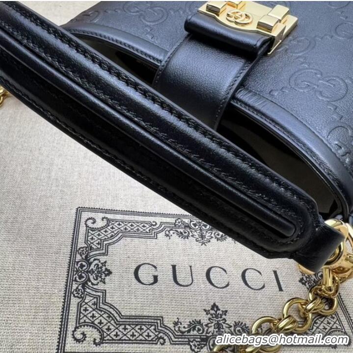 Luxurious Gucci Small GG shoulder bag 675788 Black