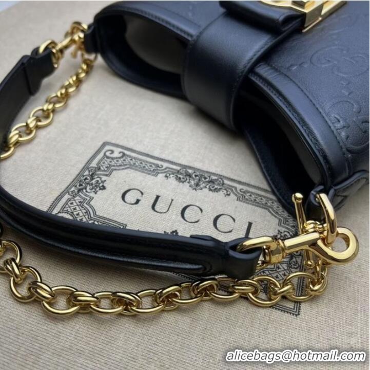 Luxurious Gucci Small GG shoulder bag 675788 Black