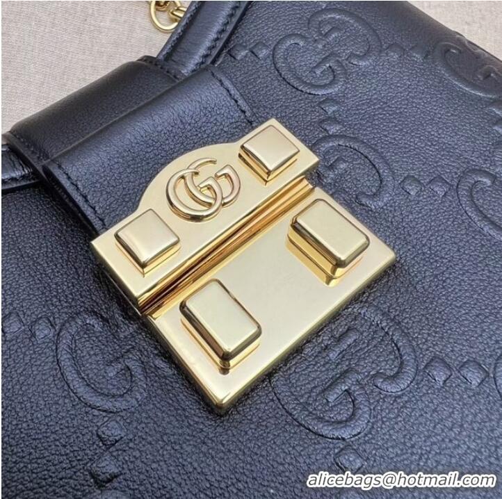 Luxurious Gucci Small GG shoulder bag 675788 Black