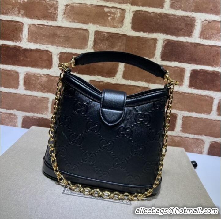 Luxurious Gucci Small GG shoulder bag 675788 Black