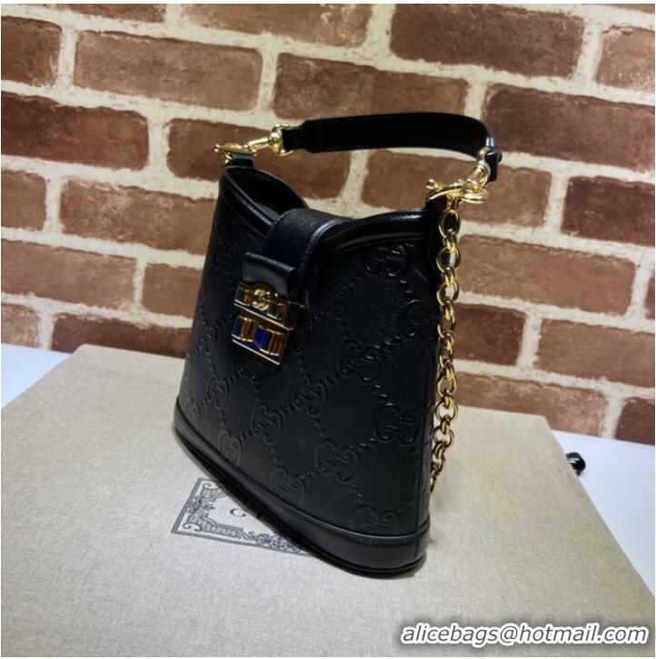 Luxurious Gucci Small GG shoulder bag 675788 Black