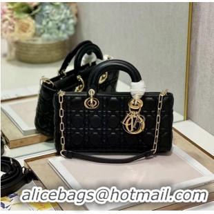 Grade Quality MEDIUM LADY DIOR BAG Cannage Lambskin C2820 black