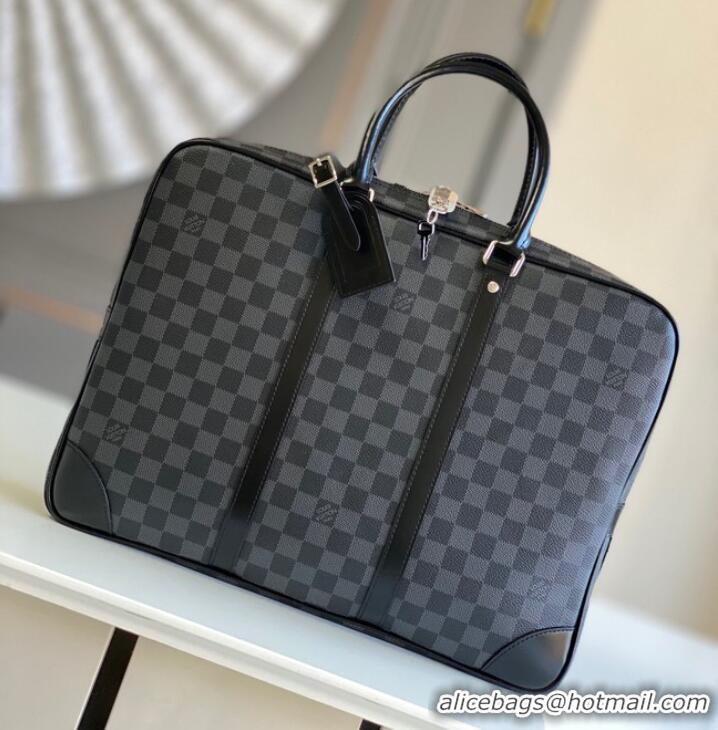 Promotional Louis Vuitton Monogram Canvas Porte-Documents Voyage M40225 black