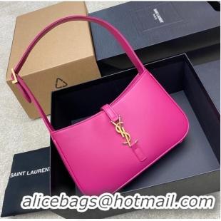 Shop Grade YSL LE 5 A 7 HOBO BAG IN SMOOTH LEATHER Y687228 rose