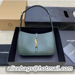 Market Sells YSL LE 5 A 7 HOBO BAG IN SMOOTH LEATHER Y687228 blackish green