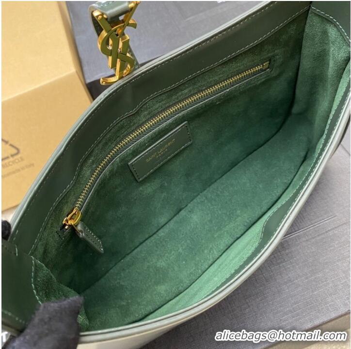 Market Sells YSL LE 5 A 7 HOBO BAG IN SMOOTH LEATHER Y687228 blackish green