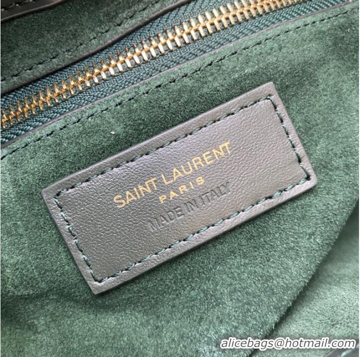 Market Sells YSL LE 5 A 7 HOBO BAG IN SMOOTH LEATHER Y687228 blackish green