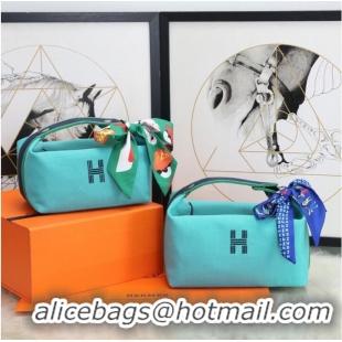 Spot Bulk Hermes TROUSSE BRIDE-A-BRAC 25699 light blue