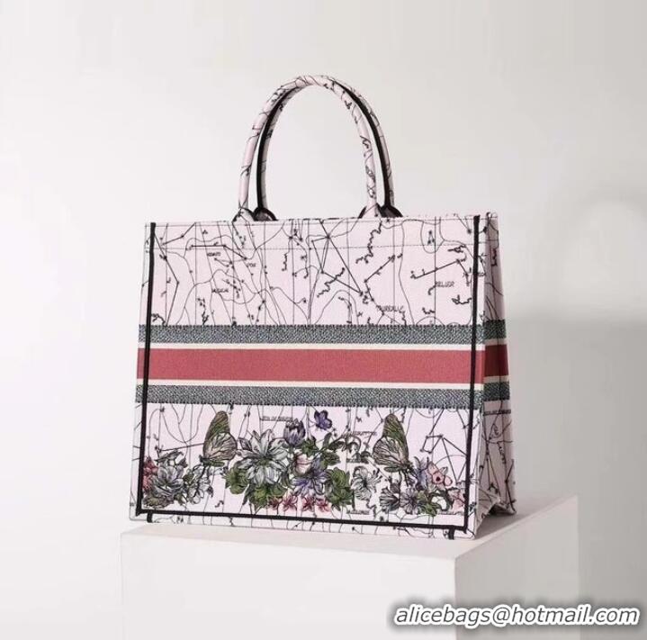 Famous Brand DIOR BOOK TOTE Embroidery C1286-22