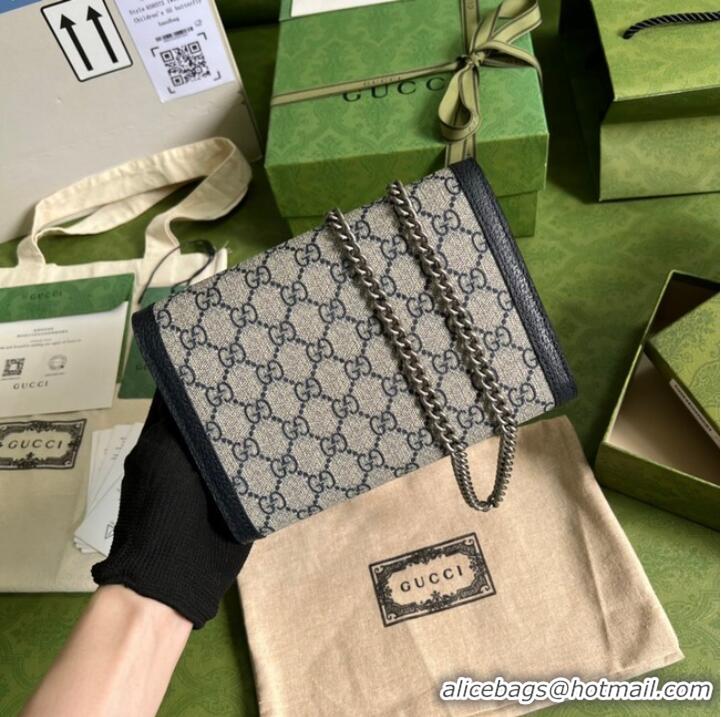 Reasonable Price Gucci Dionysus GG chain wallet 401231 blue