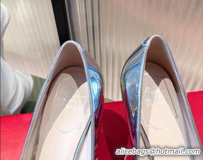 Perfect Roger Vivier Crystal Buckle Pumps 8.5cm Silver 022135