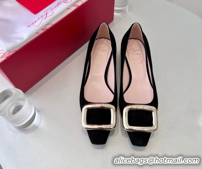 Affordable Price Roger Vivier Suede Ballet Black 030737