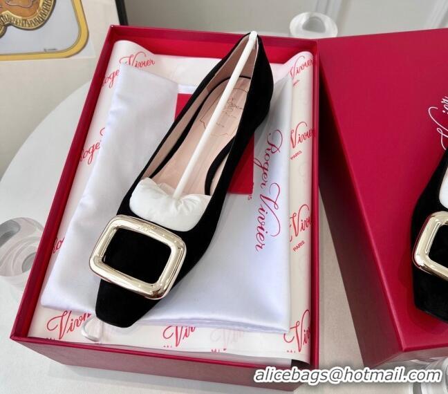 Affordable Price Roger Vivier Suede Ballet Black 030737