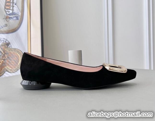 Affordable Price Roger Vivier Suede Ballet Black 030737