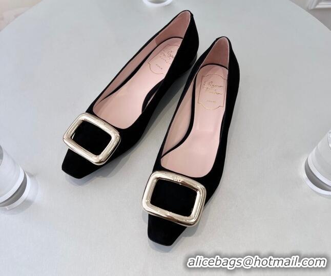 Affordable Price Roger Vivier Suede Ballet Black 030737