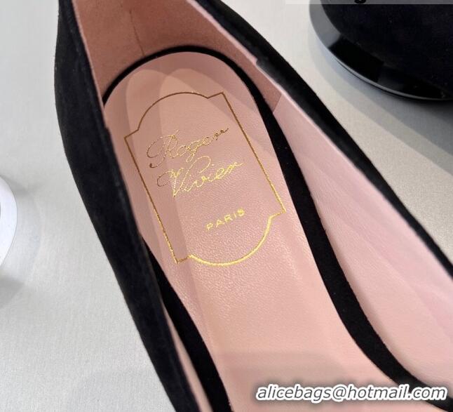 Affordable Price Roger Vivier Suede Ballet Black 030737