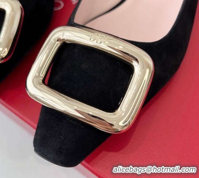 Affordable Price Roger Vivier Suede Ballet Black 030737