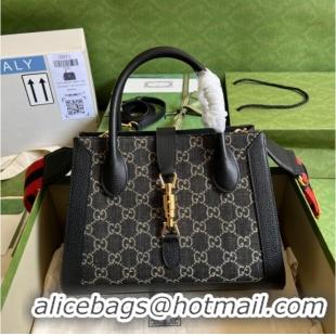 Good Product Gucci GG denim tote bag 685129 Black