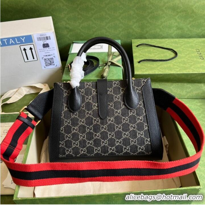 Good Product Gucci GG denim tote bag 685129 Black