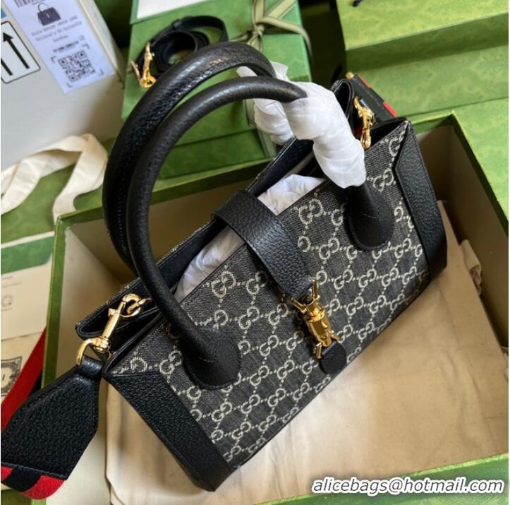 Good Product Gucci GG denim tote bag 685129 Black