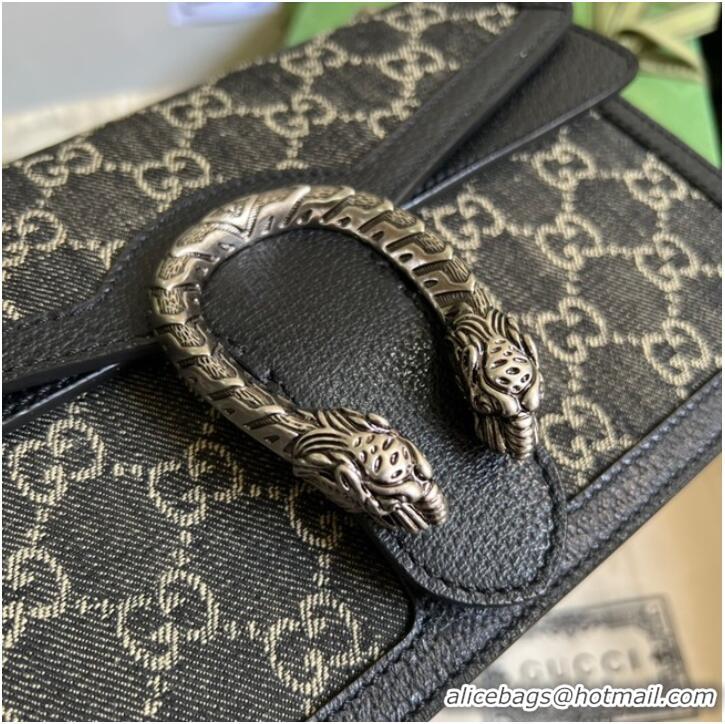 Reasonable Price Gucci GG denim Dionysus GG shoulder bag 400249 Black