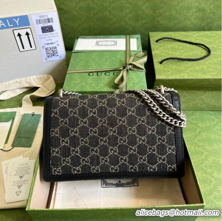 Reasonable Price Gucci GG denim Dionysus GG shoulder bag 400249 Black