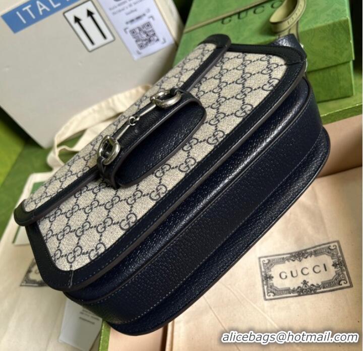 Famous Brand Gucci Horsebit 1955 shoulder bag 602204 Blue