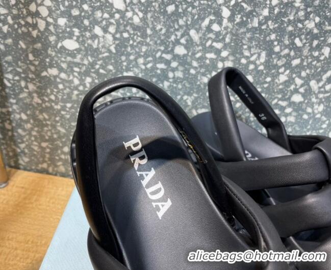 Best Price Prada Nappa Leather Sandals Black 032390